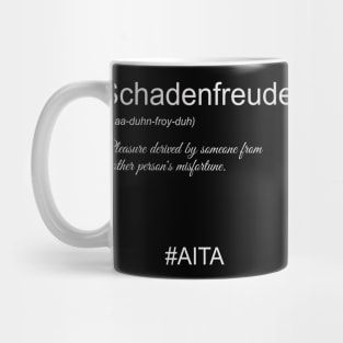 Schadenfreude Off White Text Mug